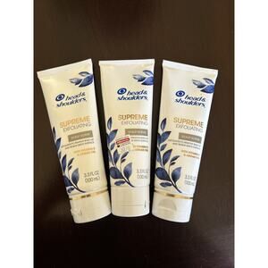 3 x Head & Shoulders SUPREME Exfoliating Scalp Scrub Vitamin E & Argan Oil 3.3oz